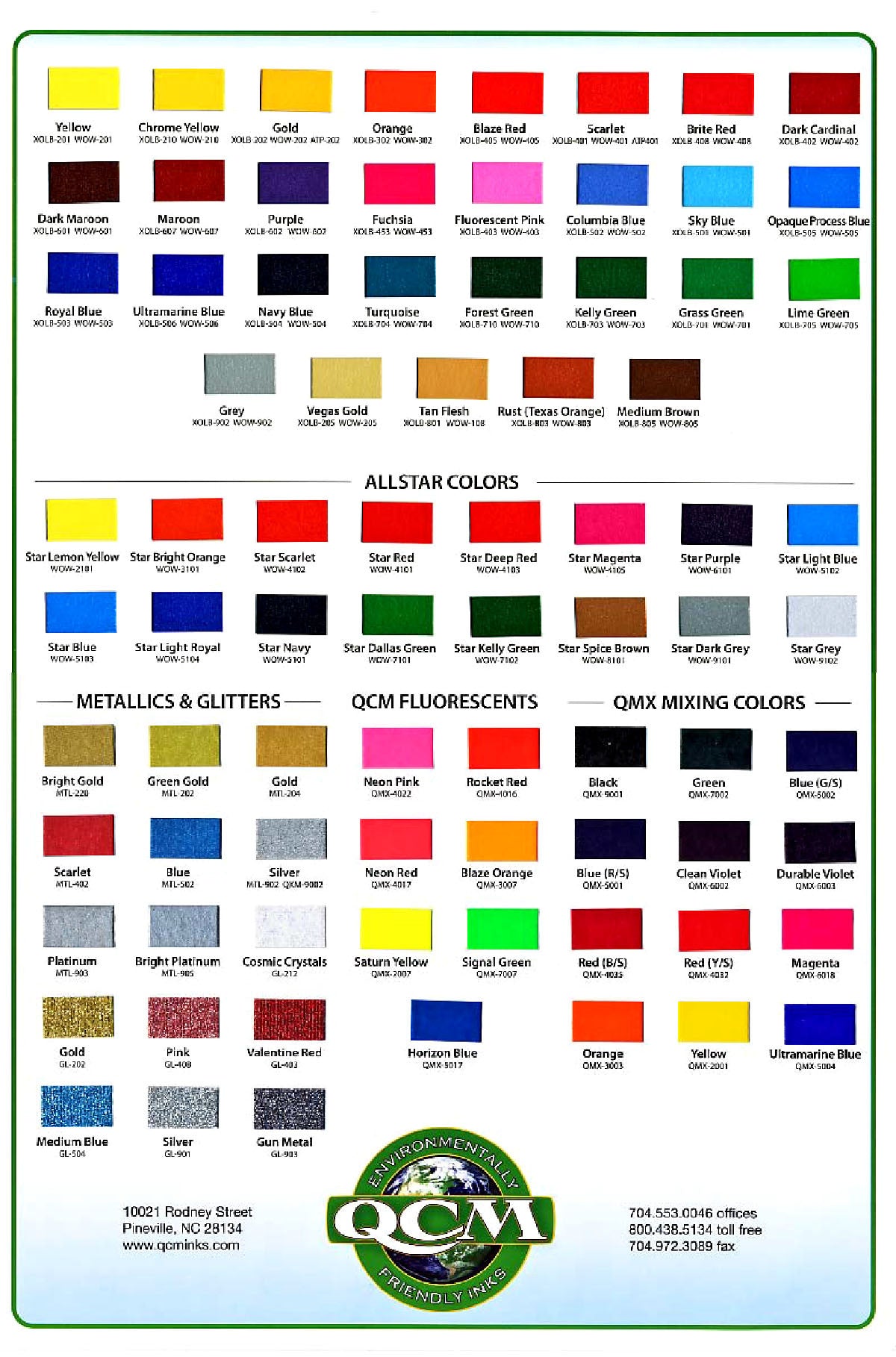 Scarlet Color Chart